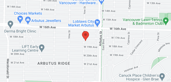 map of 2190 W 18TH AVENUE